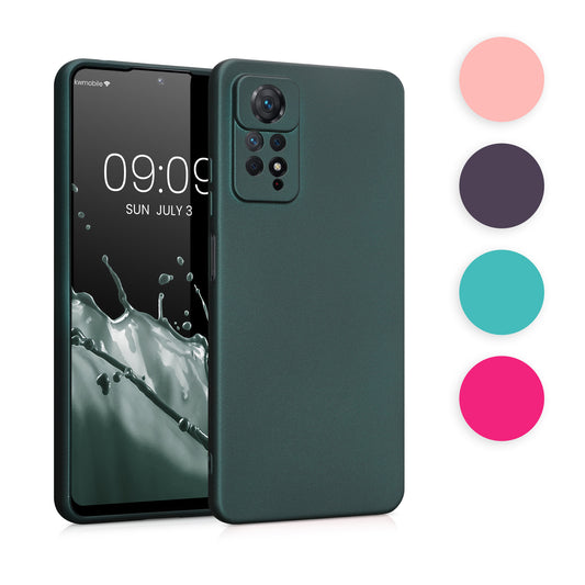 kwmobile Case kompatibel mit Xiaomi Redmi Note 11 Pro / 11 Pro (5G) / 12 Pro (4G) Hülle - Schutzhülle aus Silikon metallisch schimmernd - Handyhülle Metallic Petrol Metallic Petrol  