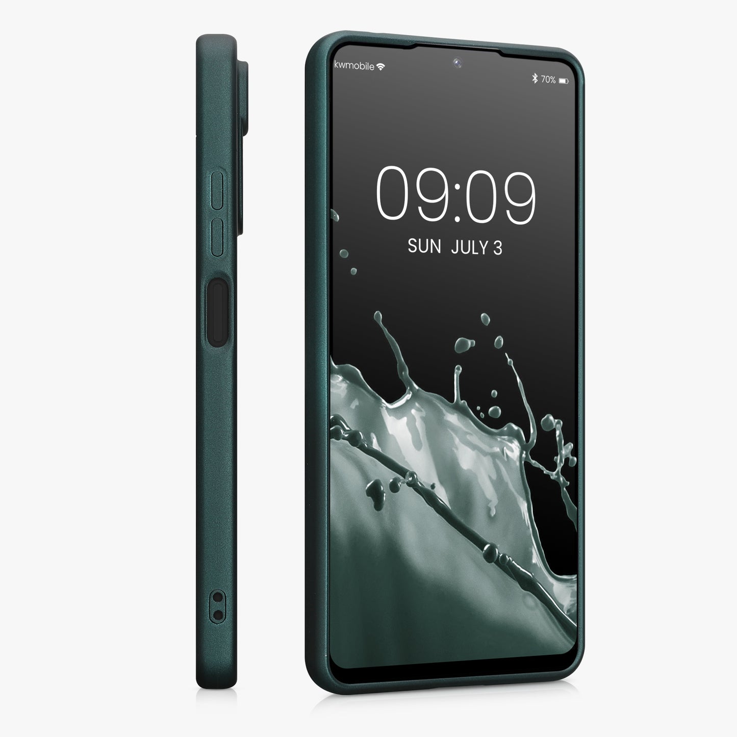 kwmobile Handyhülle für Xiaomi Redmi Note 11 Pro / Note 11 Pro (5G) / Note 12 Pro (4G) Hülle - Silikon Case metallisch schimmernd - Schutzhülle Cover
