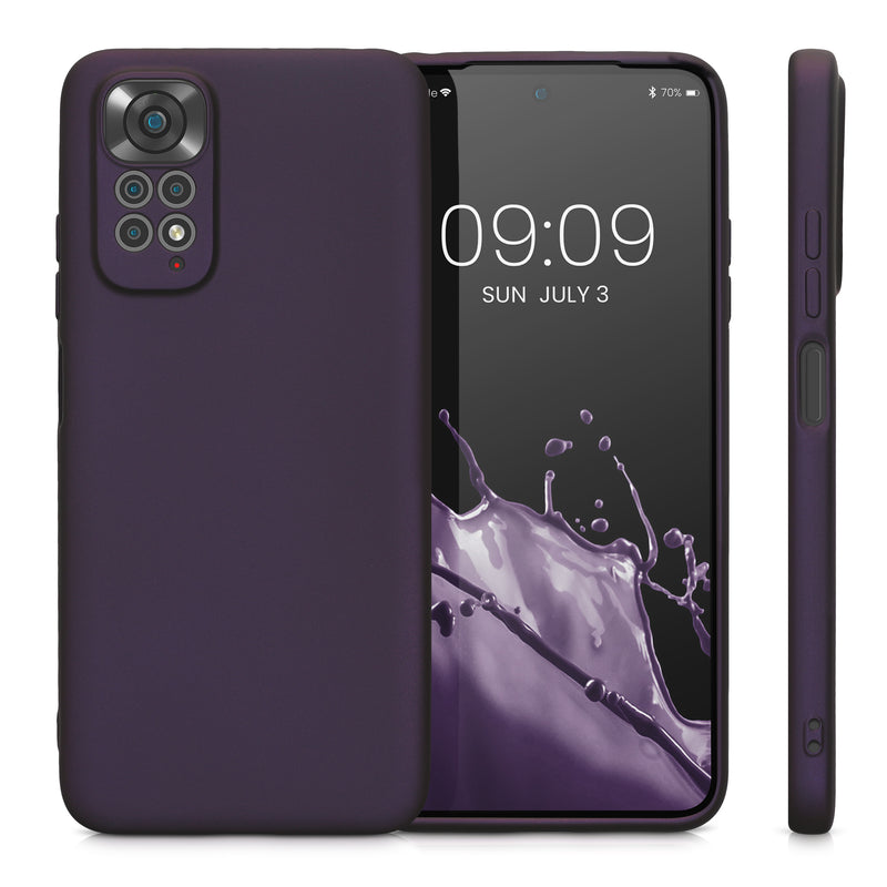 kwmobile Handyhülle für Xiaomi Redmi Note 11 / Note 11S Hülle - weiche Silikon Case metallisch schimmernd - Schutzhülle Cover