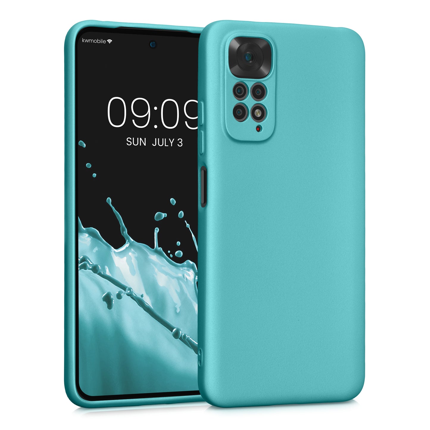 kwmobile Handyhülle für Xiaomi Redmi Note 11 / Note 11S Hülle - weiche Silikon Case metallisch schimmernd - Schutzhülle Cover