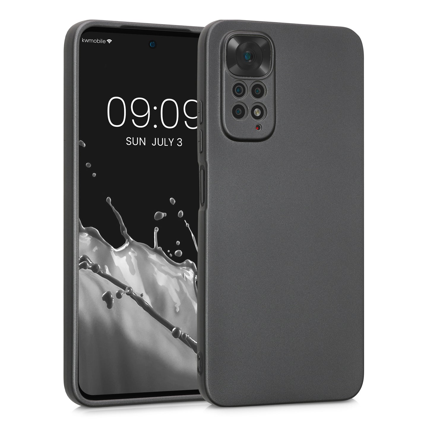 kwmobile Handyhülle für Xiaomi Redmi Note 11 / Note 11S Hülle - weiche Silikon Case metallisch schimmernd - Schutzhülle Cover