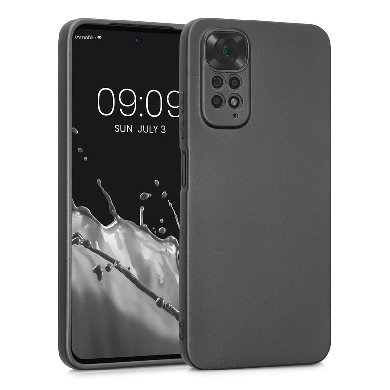kwmobile Handyhülle für Xiaomi Redmi Note 11 / Note 11S Hülle - weiche Silikon Case metallisch schimmernd - Schutzhülle Cover