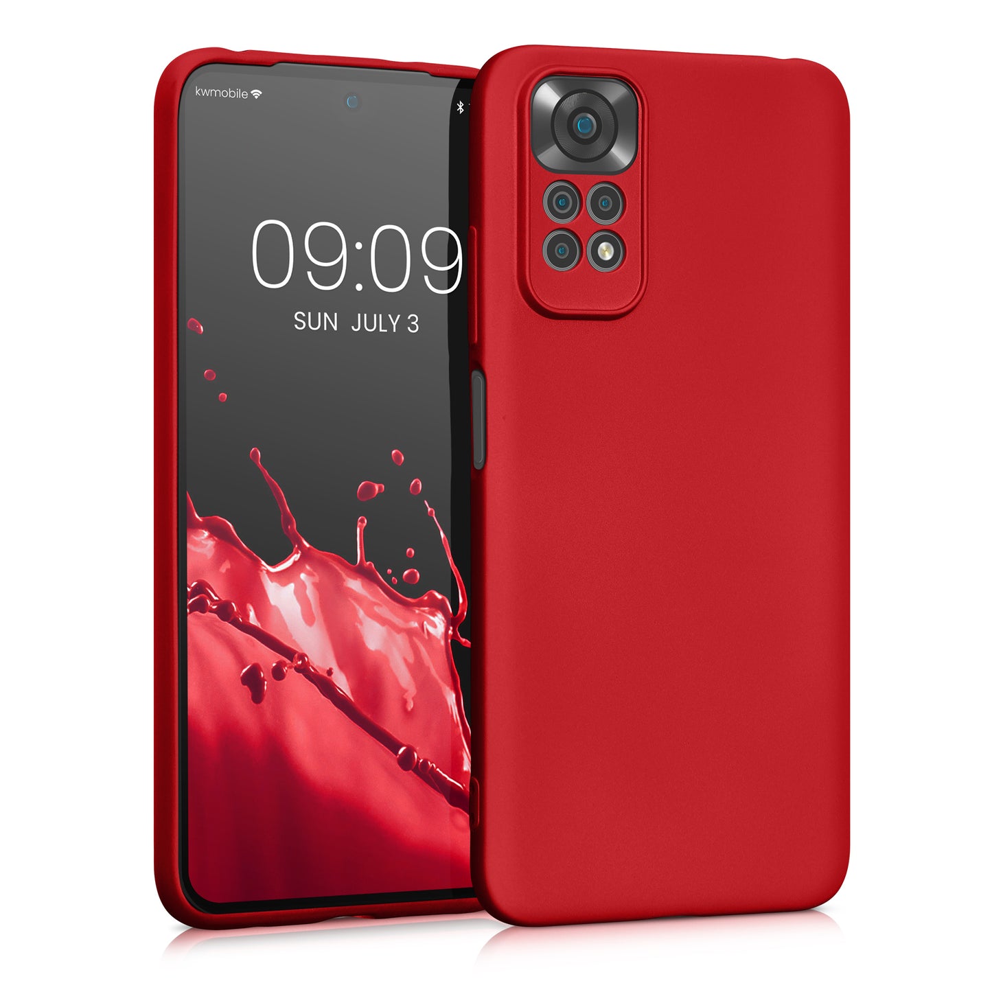 kwmobile Handyhülle für Xiaomi Redmi Note 11 / Note 11S Hülle - weiche Silikon Case metallisch schimmernd - Schutzhülle Cover