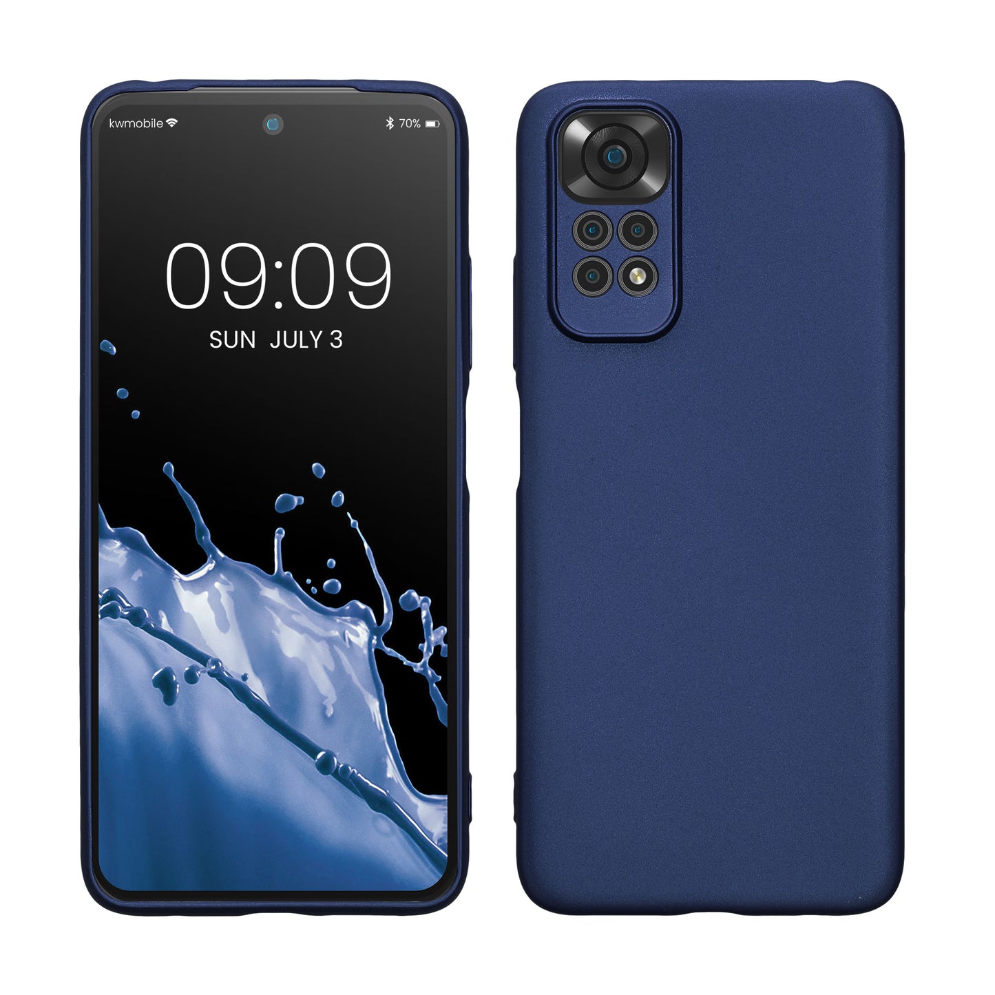 kwmobile Handyhülle für Xiaomi Redmi Note 11 / Note 11S Hülle - weiche Silikon Case metallisch schimmernd - Schutzhülle Cover