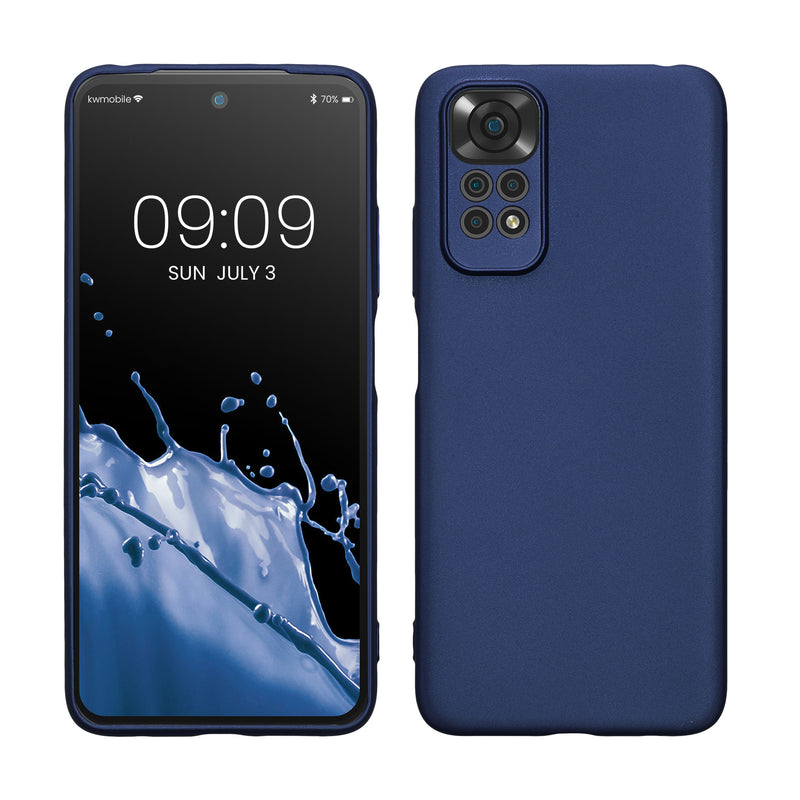 kwmobile Handyhülle für Xiaomi Redmi Note 11 / Note 11S Hülle - weiche Silikon Case metallisch schimmernd - Schutzhülle Cover