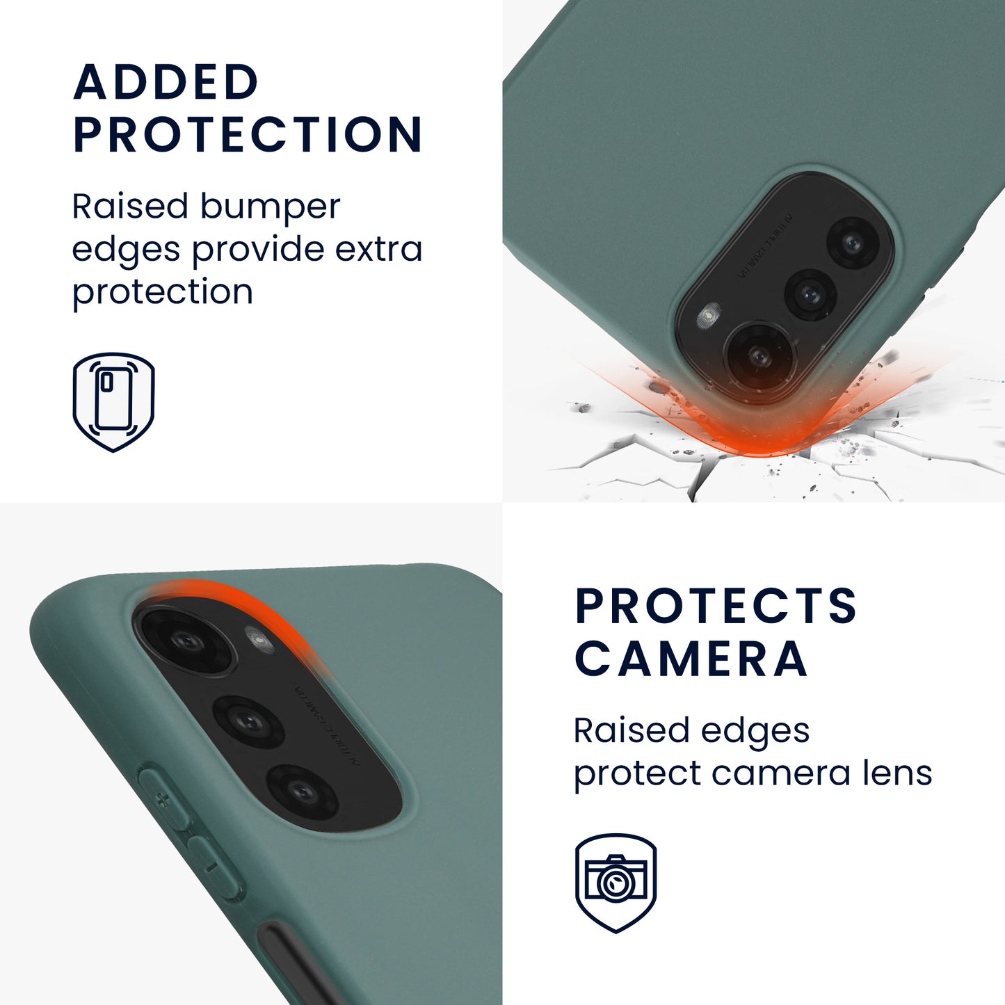 kwmobile Handyhülle für Motorola Moto E32 Hülle - Kabelloses Laden - Schutzhülle Cover