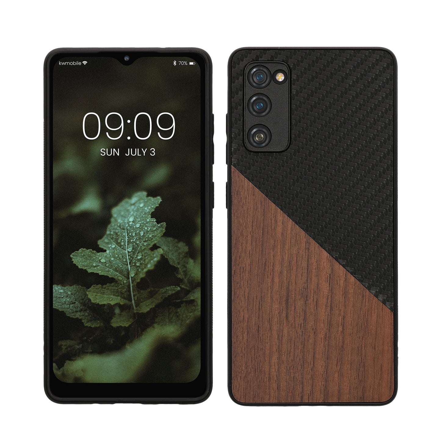 kwmobile Hülle kompatibel mit Samsung Galaxy S20 FE - Handyhülle - Handy Schutzhülle - Smartphone Cover - Dunkelbraun Schwarz Dunkelbraun  