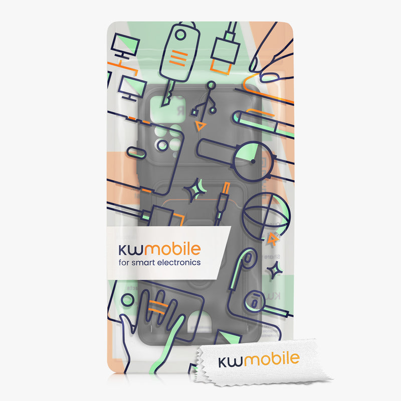 kwmobile Handyhülle kompatibel mit Xiaomi Redmi Note 11 Pro / Note 11 Pro (5G) / Note 12 Pro (4G) - Softcase mit Kameraschutz - Kartenfach