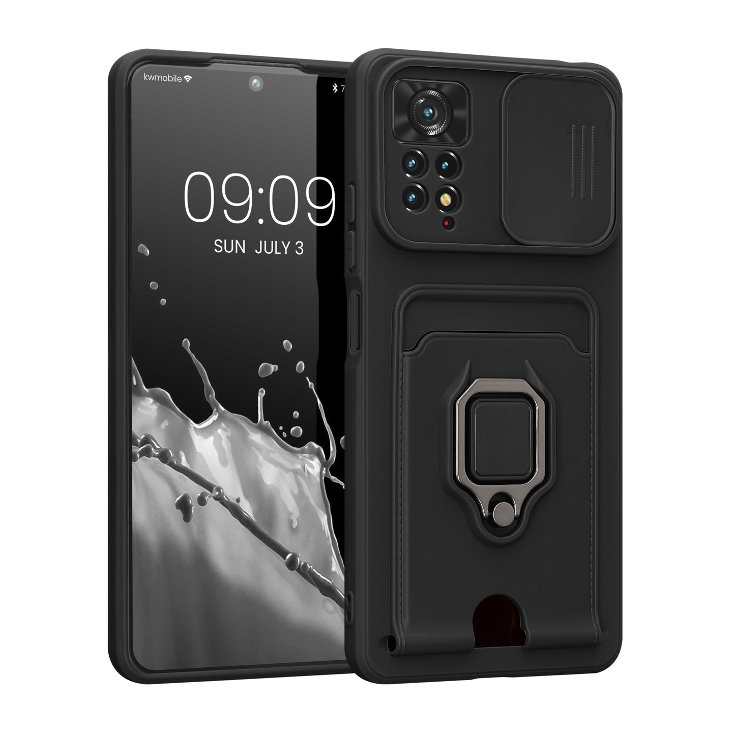 kwmobile Handyhülle kompatibel mit Xiaomi Redmi Note 11 Pro / Note 11 Pro (5G) / Note 12 Pro (4G) - Softcase mit Kameraschutz - Kartenfach