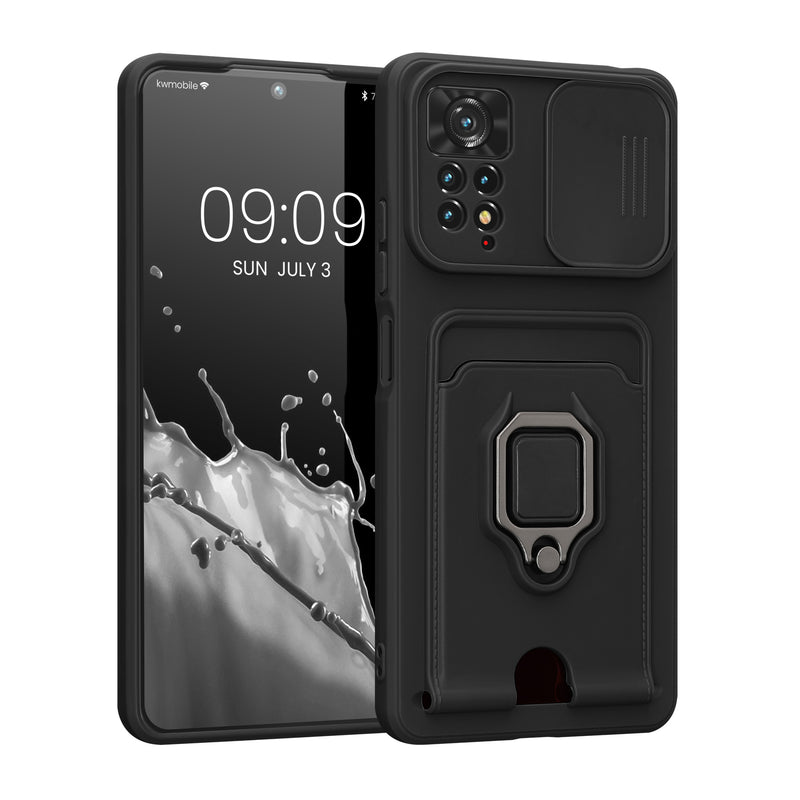 kwmobile Handyhülle kompatibel mit Xiaomi Redmi Note 11 Pro / Note 11 Pro (5G) / Note 12 Pro (4G) - Softcase mit Kameraschutz - Kartenfach