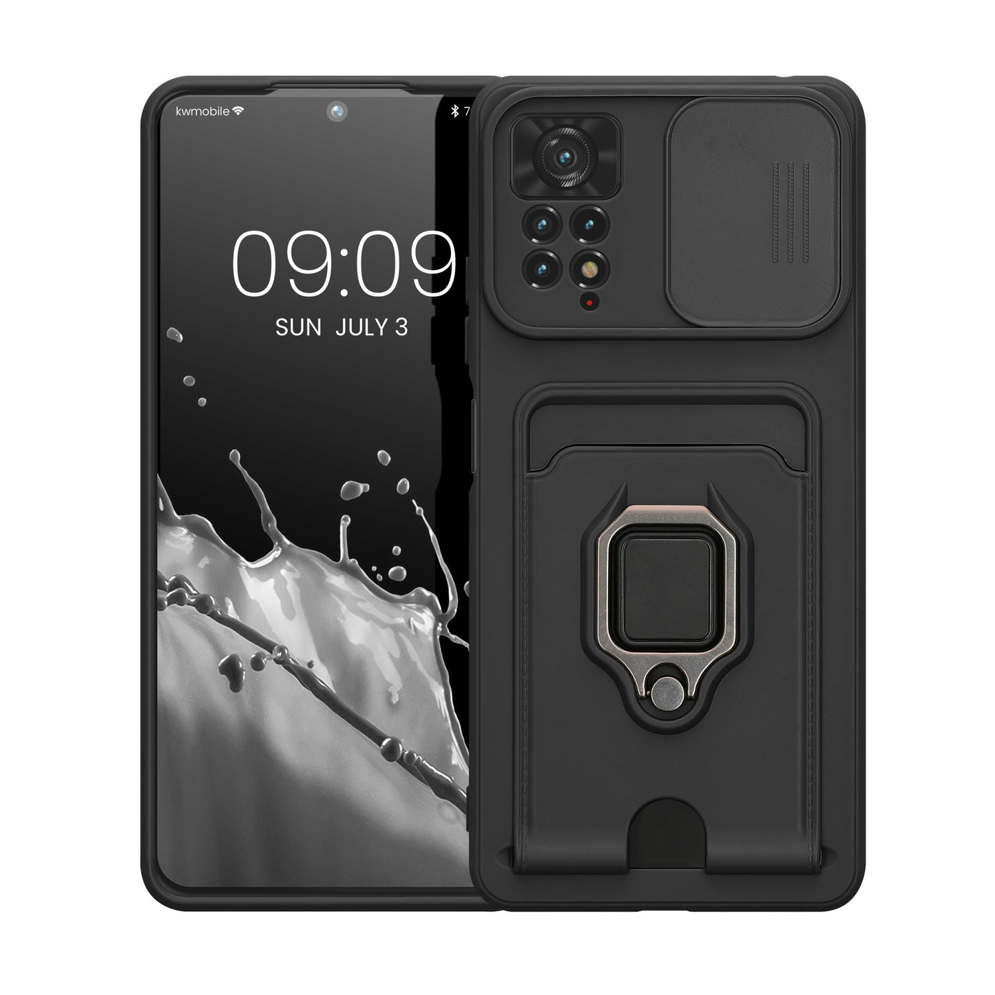 kwmobile Handyhülle kompatibel mit Xiaomi Redmi Note 11 Pro / Note 11 Pro (5G) / Note 12 Pro (4G) - Softcase mit Kameraschutz - Kartenfach