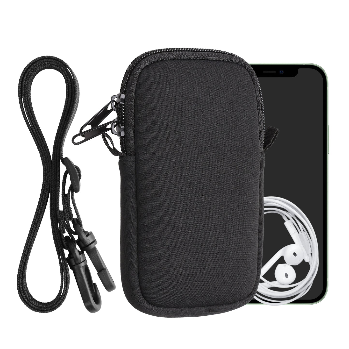 kwmobile Handytasche für Smartphones - Handy Tasche mit Handykette 15,2 x 8,3 cm Innenmaße