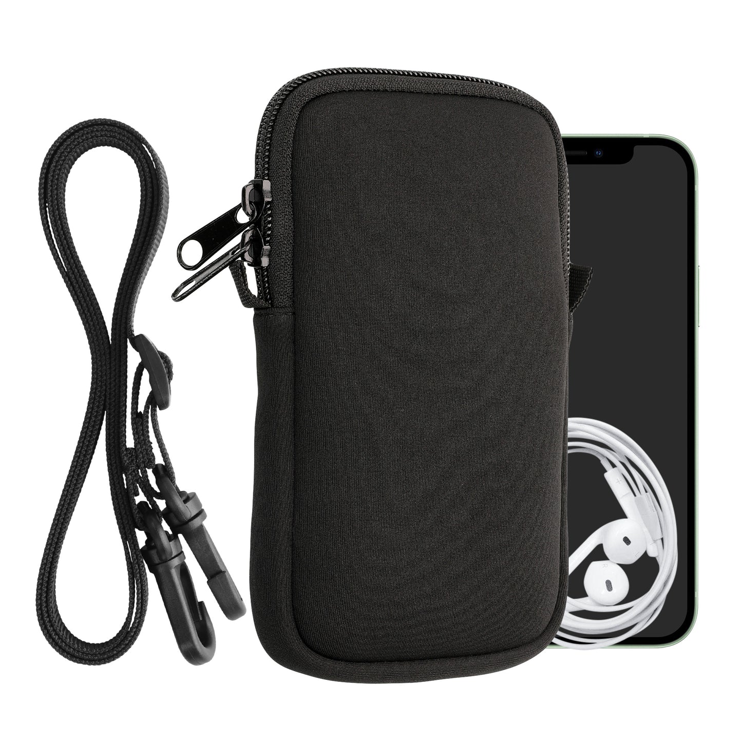 kwmobile Handytasche für Smartphones - Handy Tasche mit Handykette 15,2 x 8,3 cm Innenmaße