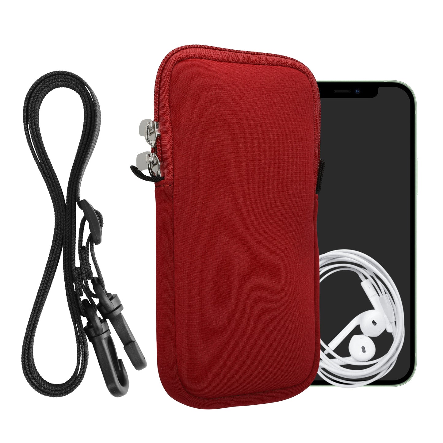 kwmobile Handytasche für Smartphones - Handy Tasche mit Handykette 15,2 x 8,3 cm Innenmaße
