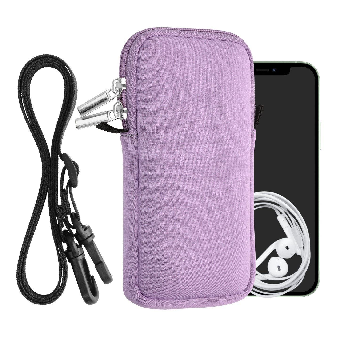 kwmobile Handytasche für Smartphones - Handy Tasche mit Handykette 15,2 x 8,3 cm Innenmaße