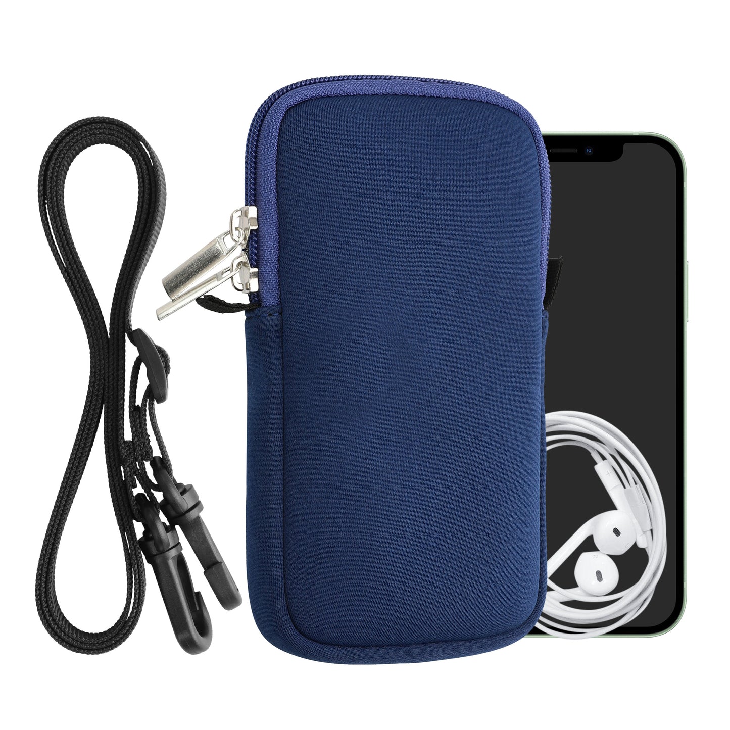 kwmobile Handytasche für Smartphones - Handy Tasche mit Handykette 15,2 x 8,3 cm Innenmaße