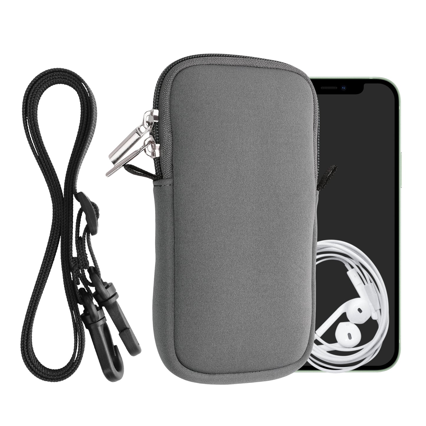 kwmobile Handytasche für Smartphones - Handy Tasche mit Handykette 15,2 x 8,3 cm Innenmaße