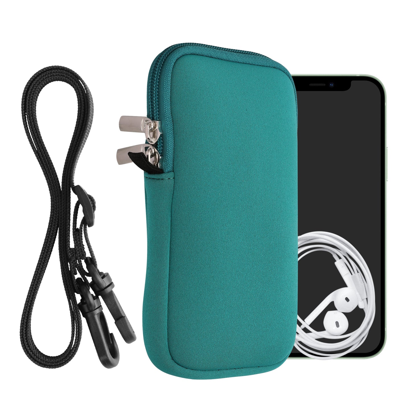 kwmobile Handytasche für Smartphones - Handy Tasche mit Handykette 15,2 x 8,3 cm Innenmaße
