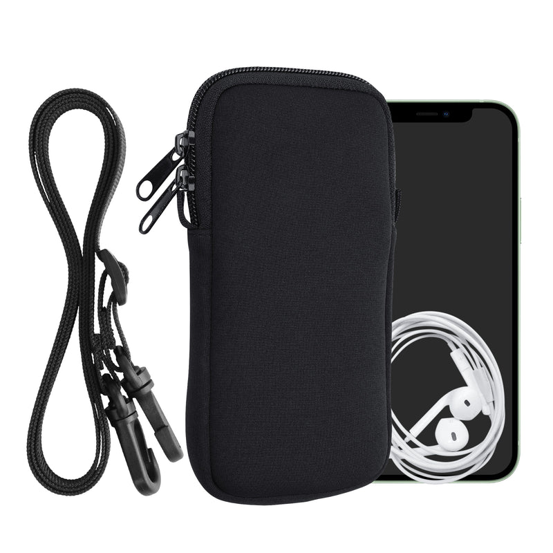 kwmobile Handytasche für Smartphones - Handy Tasche mit Handykette 15,2 x 8,3 cm Innenmaße