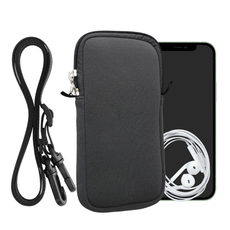 kwmobile Handytasche für Smartphones - Handy Tasche mit Handykette 15,2 x 8,3 cm Innenmaße
