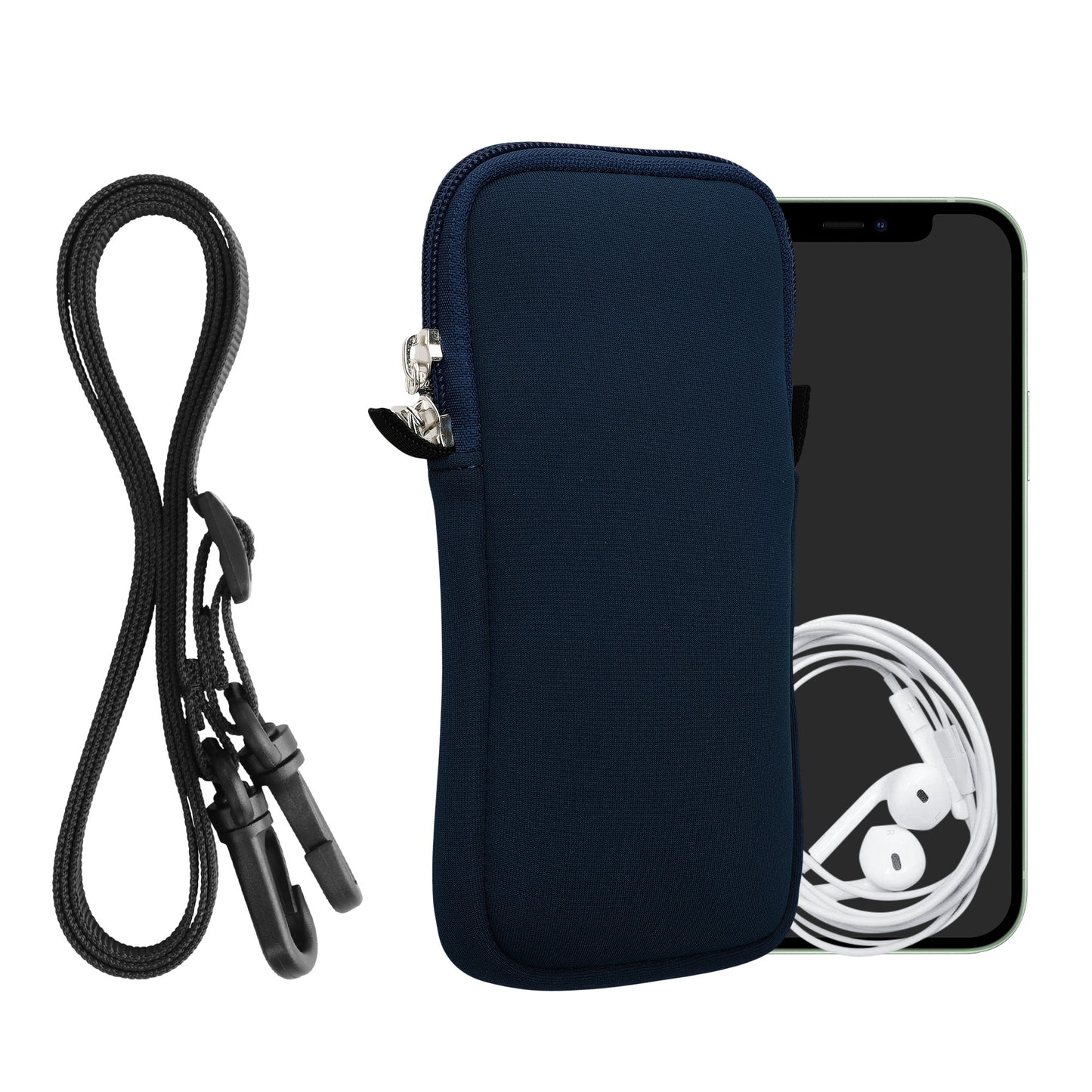 kwmobile Handytasche für Smartphones - Handy Tasche mit Handykette 15,2 x 8,3 cm Innenmaße