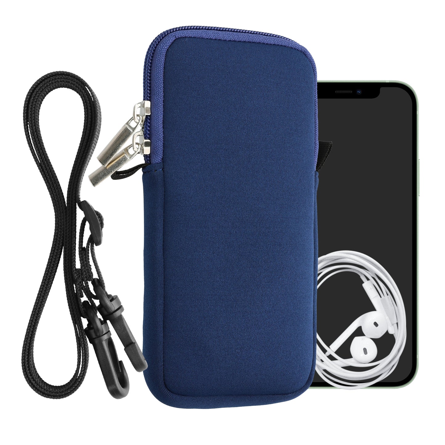 kwmobile Handytasche für Smartphones - Handy Tasche mit Handykette 15,2 x 8,3 cm Innenmaße