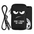 kwmobile Handytasche für Smartphones - Handy Tasche mit Kette 16,5 x 8,9 cm Innenmaße - Don't touch my Phone