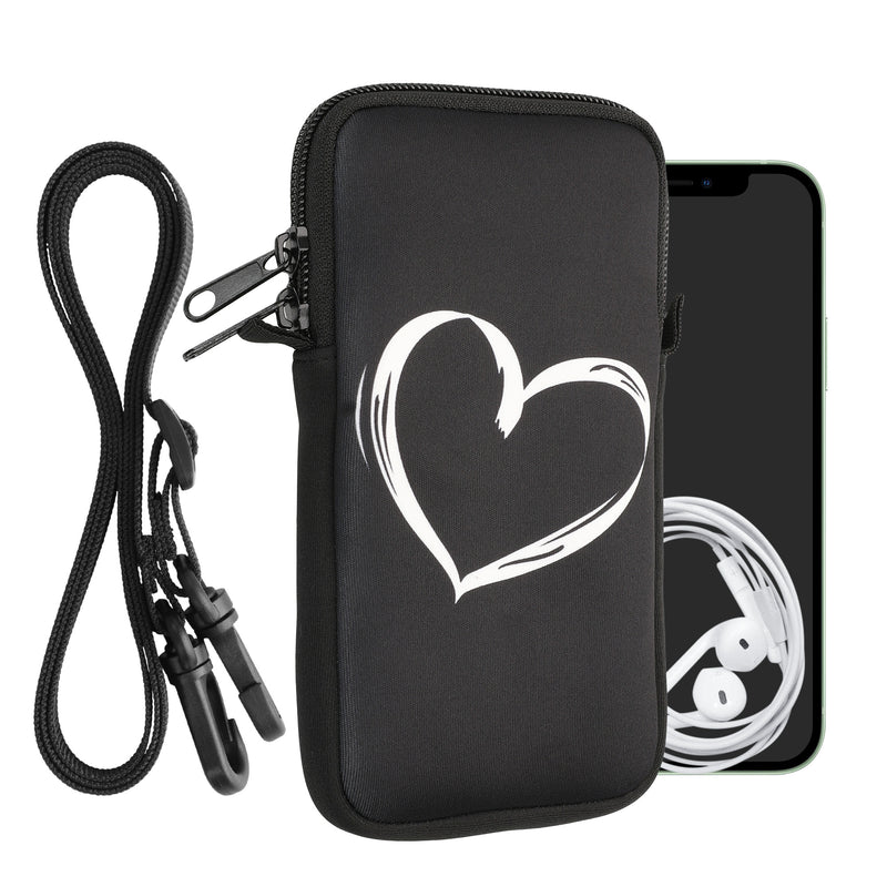 kwmobile Handytasche für Smartphones - Handy Tasche mit Kette 16,5 x 8,9 cm Innenmaße - Don't touch my Phone