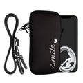 kwmobile Handytasche für Smartphones - Handy Tasche mit Kette 16,5 x 8,9 cm Innenmaße - Don't touch my Phone