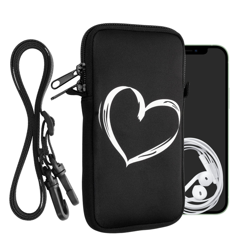 kwmobile Handytasche für Smartphones - Handy Tasche mit Kette 16,5 x 8,9 cm Innenmaße - Don't touch my Phone