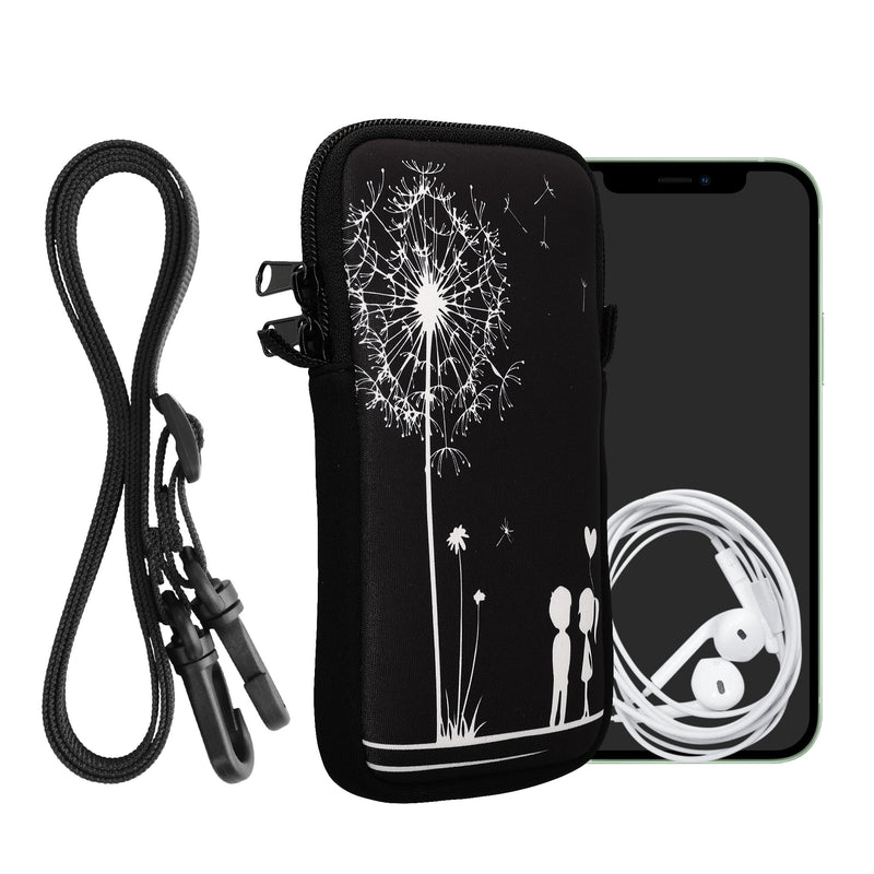 kwmobile Handytasche für Smartphones - Handy Tasche mit Kette 16,5 x 8,9 cm Innenmaße - Don't touch my Phone