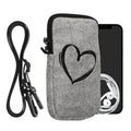 kwmobile Handytasche für Smartphones 6,5" Handy Hülle mit Kette 16,5 x 8,9 cm Innenmaße Don’t touch my Phone