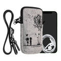 kwmobile Handytasche für Smartphones 6,5" Handy Hülle mit Kette 16,5 x 8,9 cm Innenmaße Don’t touch my Phone