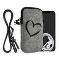 kwmobile Handytasche für Smartphones 6,5" Handy Hülle mit Kette 16,5 x 8,9 cm Innenmaße Don’t touch my Phone