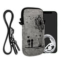 kwmobile Handytasche für Smartphones 6,5" Handy Hülle mit Kette 16,5 x 8,9 cm Innenmaße Don’t touch my Phone