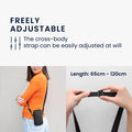 kwmobile Handytasche für Smartphones 6,5" Handy Hülle mit Kette 16,5 x 8,9 cm Innenmaße Don’t touch my Phone
