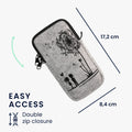 kwmobile Handytasche für Smartphones 6,5" Handy Hülle mit Kette 16,5 x 8,9 cm Innenmaße Don’t touch my Phone