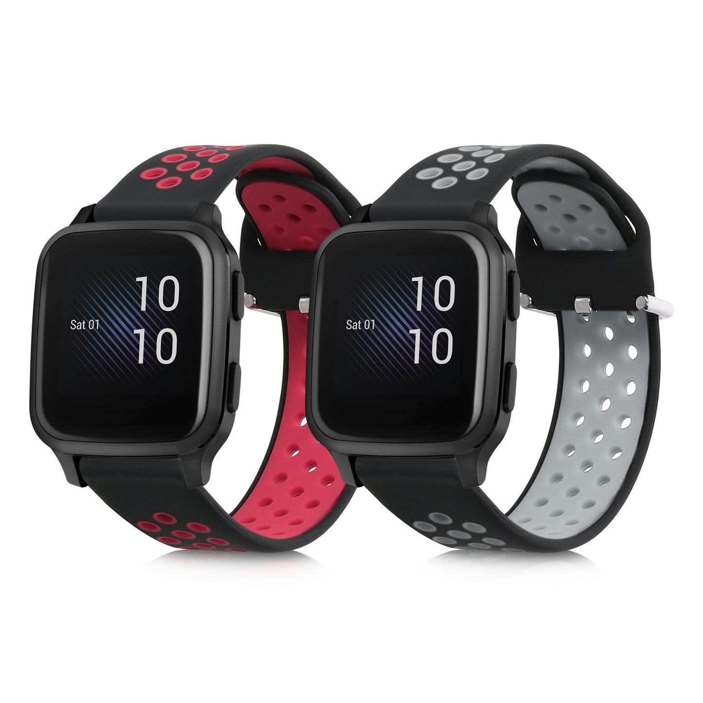 kwmobile Uhrenarmband für Garmin Venu Sq Music / Sq Armband Fitnesstracker Band Set Ersatzarmband Smartwatch