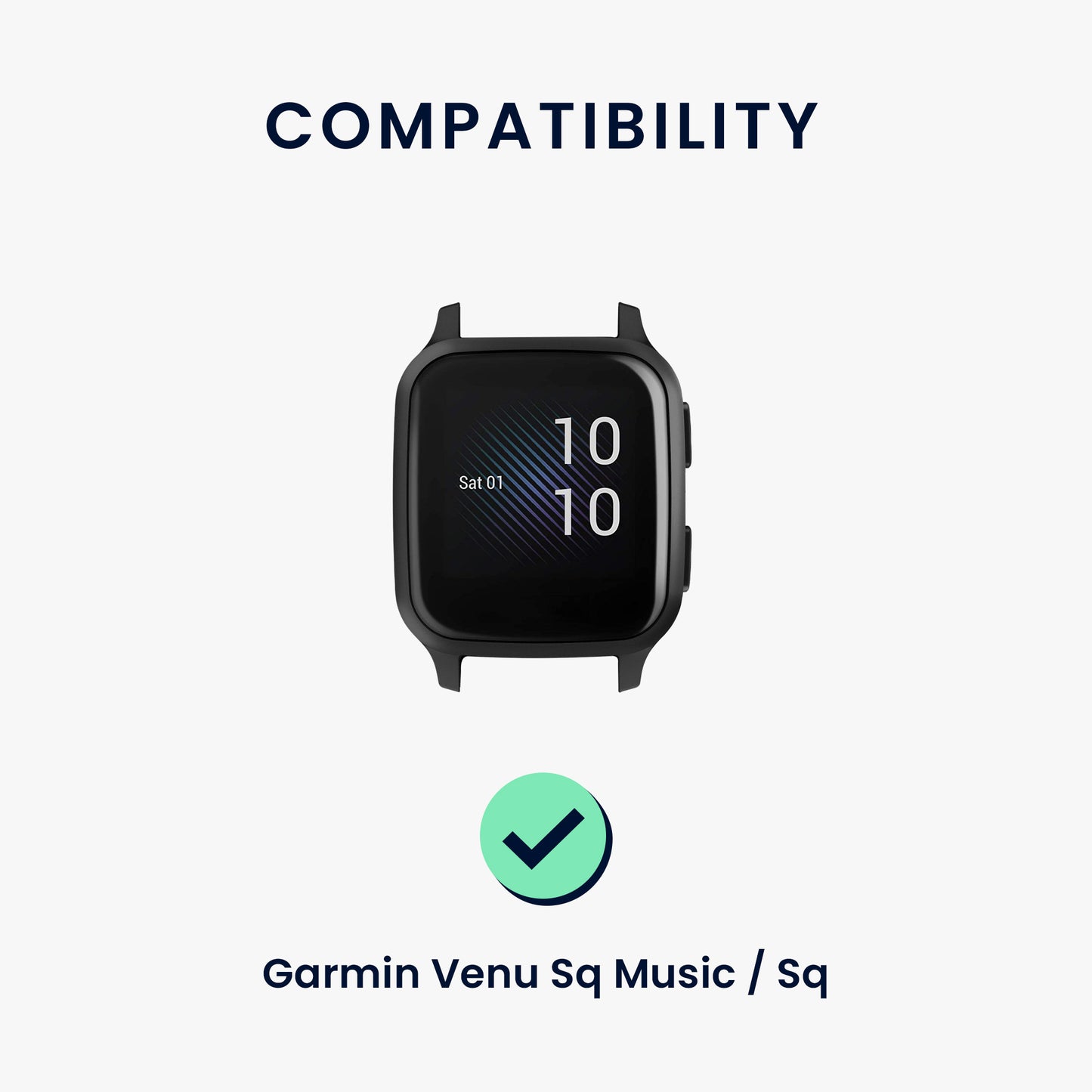 kwmobile Uhrenarmband für Garmin Venu Sq Music / Sq Armband Fitnesstracker Band Set Ersatzarmband Smartwatch