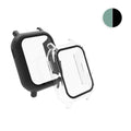 kwmobile 2x Cover kompatibel mit Huami Amazfit GTS 2 Hülle - Fullbody Fitnesstracker Case Set aus Glas - Schwarz Transparent Schwarz  [dsg01]