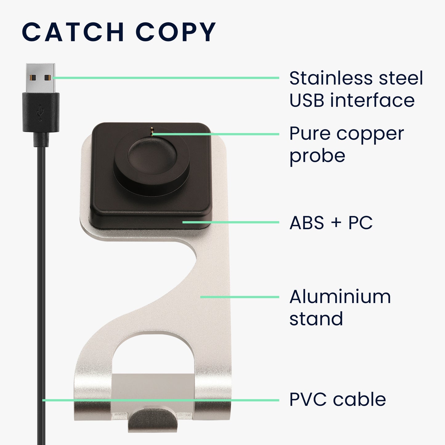 kwmobile USB Ladegerät kompatibel mit Fossil Gen 4 / Gen 5 / Michael Kors Runway MKT0002 - USB Kabel Charger Stand - Smart Watch Ladestation - Ladekabel mit Standfunktion