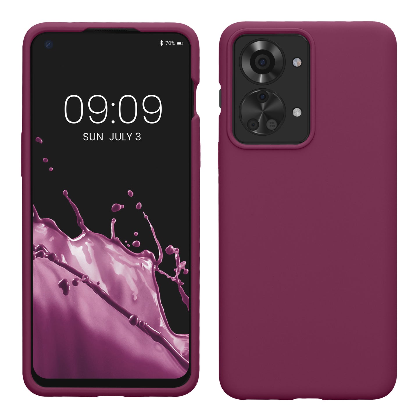 kwmobile Handyhülle für OnePlus Nord 2T 5G Hülle Case Silikon Kabelloses Laden Schutzhülle Cover