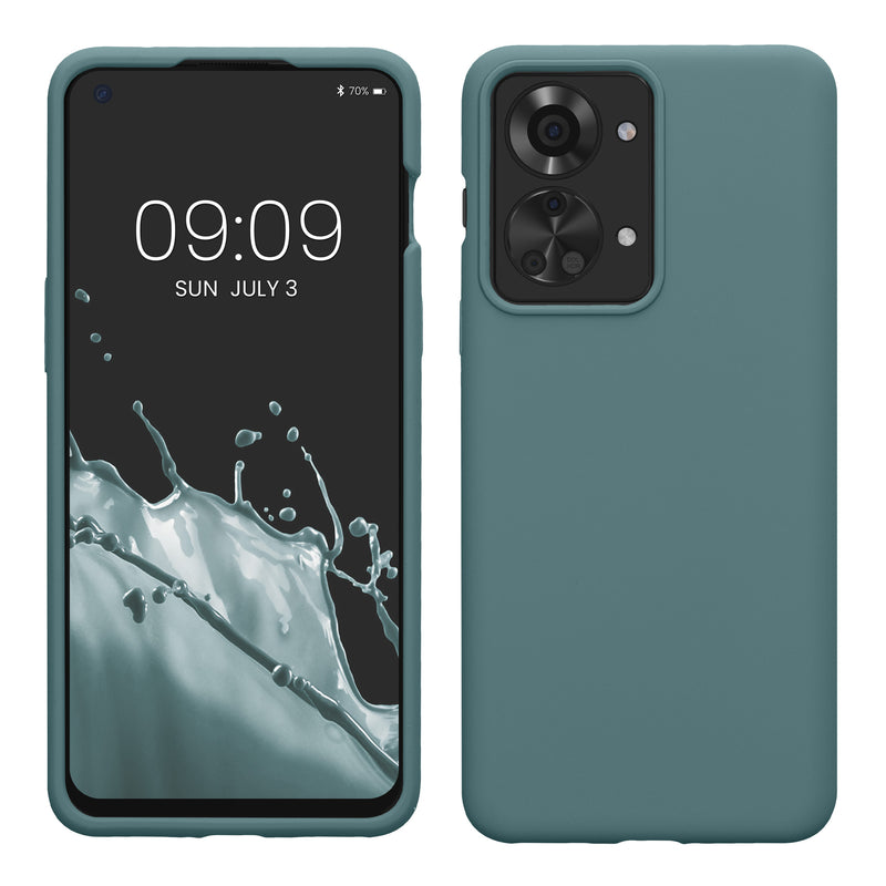 kwmobile Handyhülle für OnePlus Nord 2T 5G Hülle Case Silikon Kabelloses Laden Schutzhülle Cover