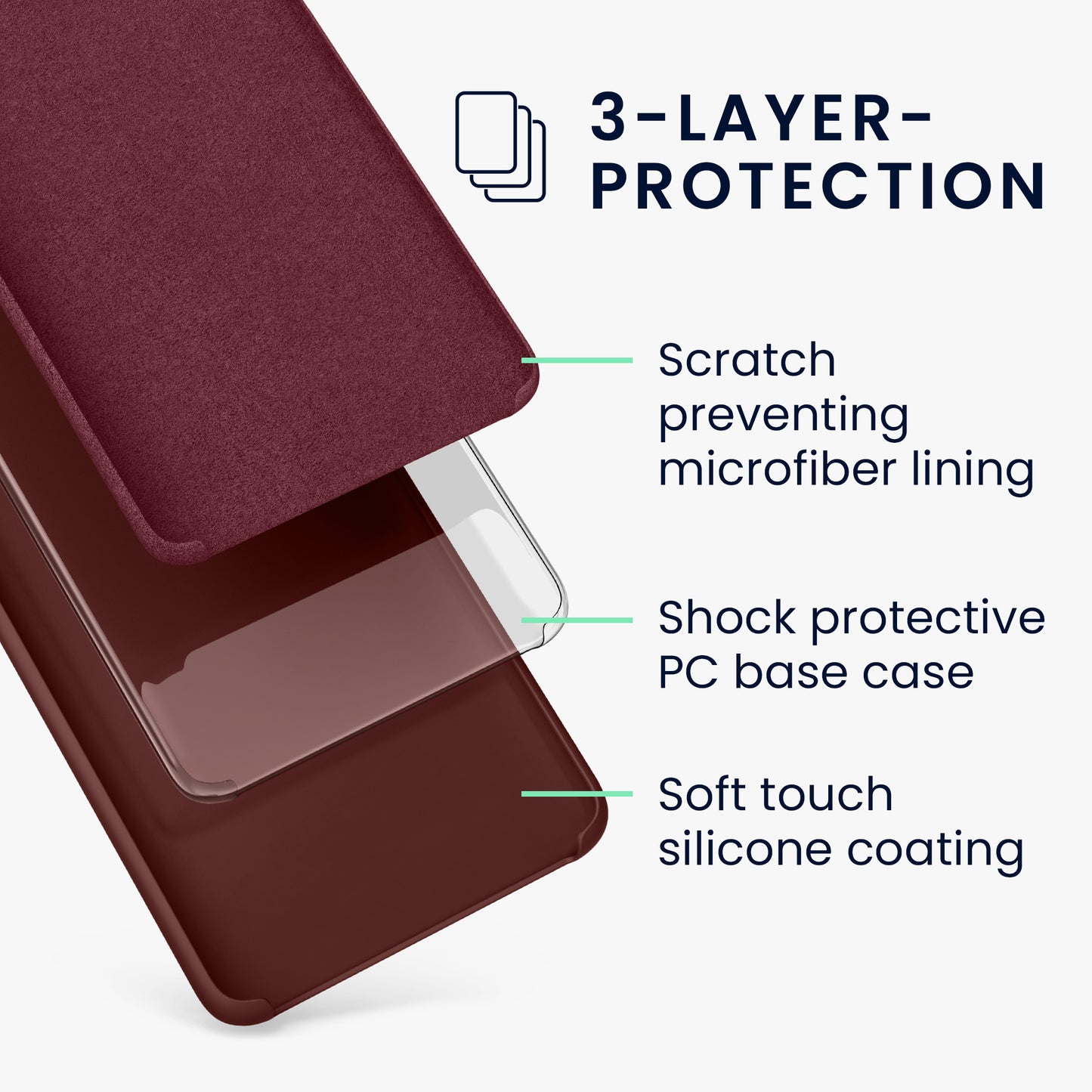 kwmobile Handyhülle für OnePlus Nord 2T 5G Hülle Case Silikon Kabelloses Laden Schutzhülle Cover