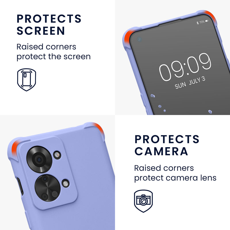 kwmobile Necklace Case kompatibel mit OnePlus Nord 2T 5G Hülle - Cover mit Kordel zum Umhängen - Silikon Schutzhülle