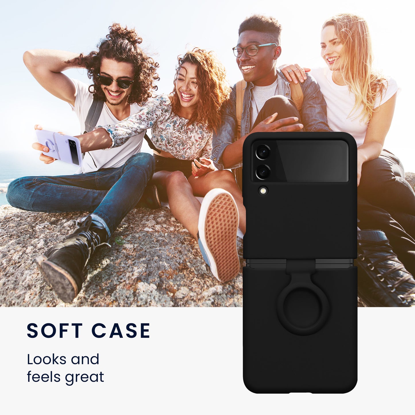 kwmobile Flip Soft Case kompatibel mit Samsung Galaxy Z Flip 3 5G - Hülle für Foldable Handy - Handyhülle