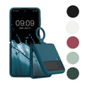 kwmobile Flip Soft Case kompatibel mit Samsung Galaxy Z Flip4 - Silikon Hülle für Foldable Handy - Handyhülle in Petrol matt Petrol matt  