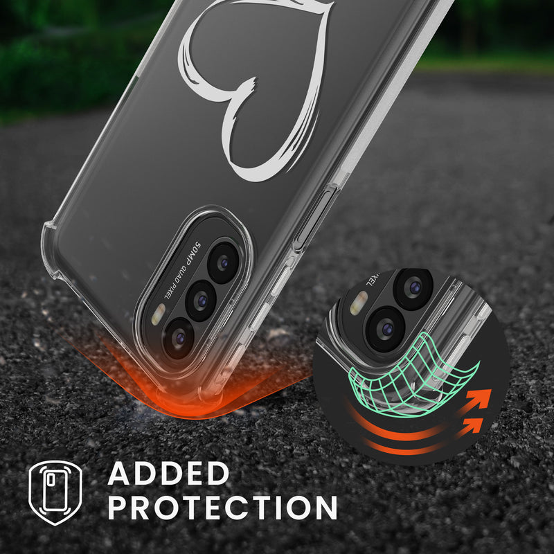 kwmobile Necklace Case kompatibel mit Motorola Moto G31 / Moto G41 Hülle Silikon Cover mit Handykette Transparent Kirschblütenblätter