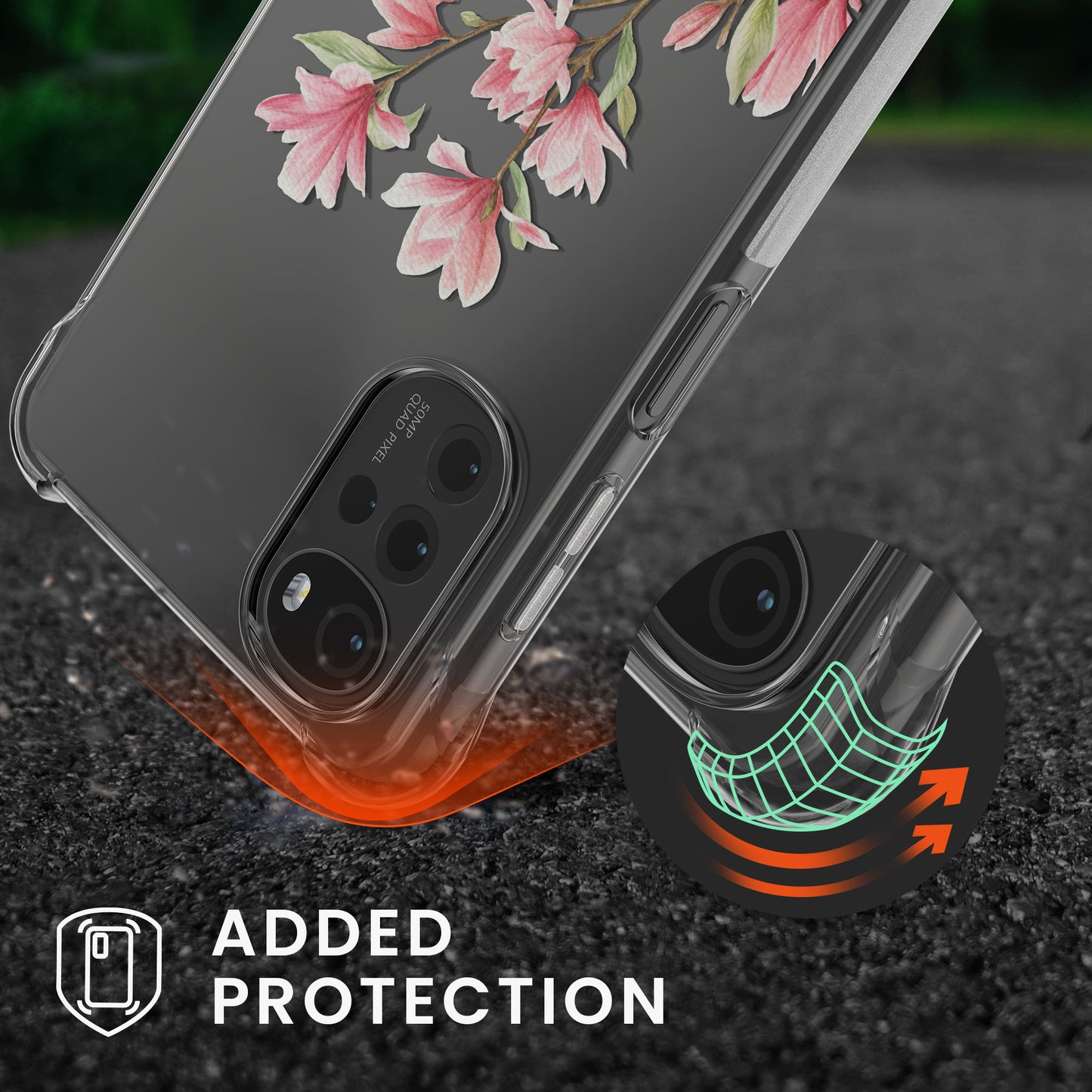 kwmobile Necklace Case kompatibel mit Motorola Moto G22 Hülle Silikon Cover mit Handykette