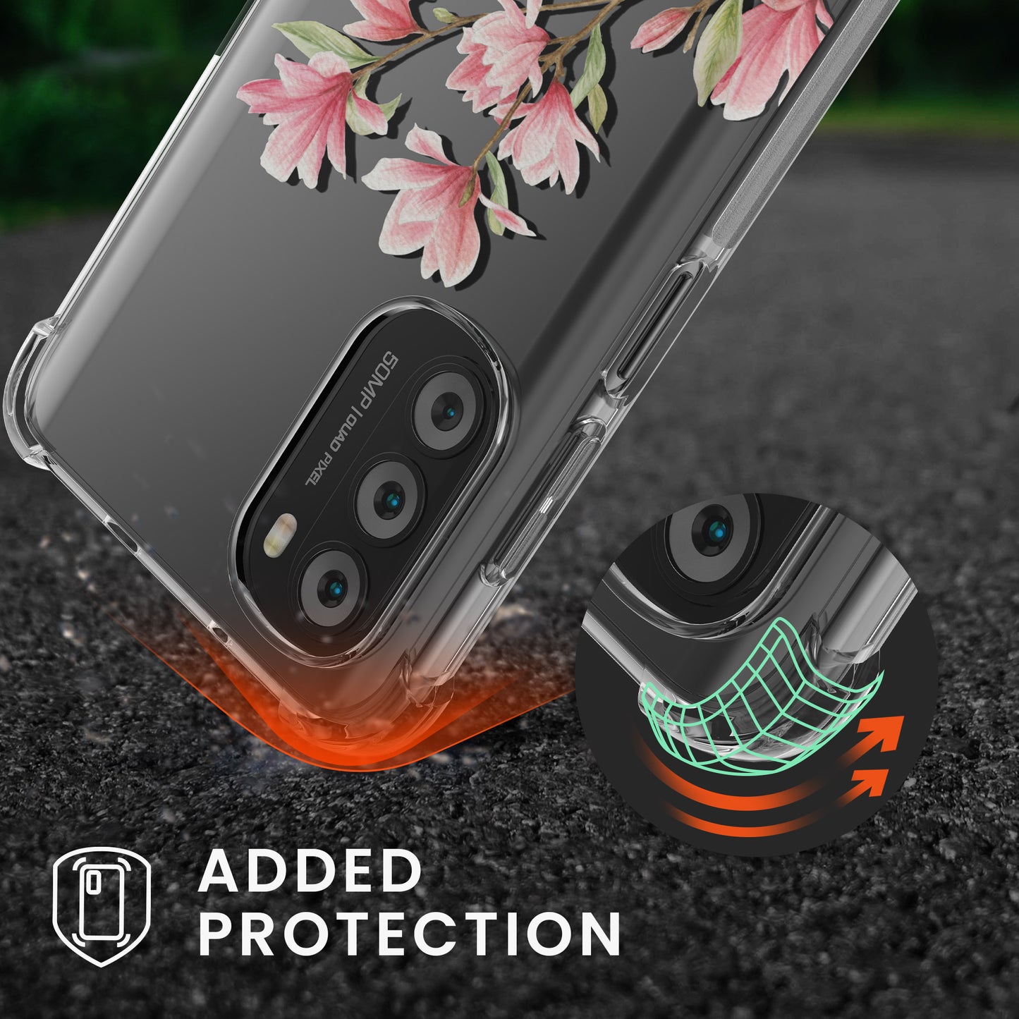 kwmobile Necklace Case kompatibel mit Motorola Moto G52 / Moto G82 5G Hülle Silikon Cover mit Handykette